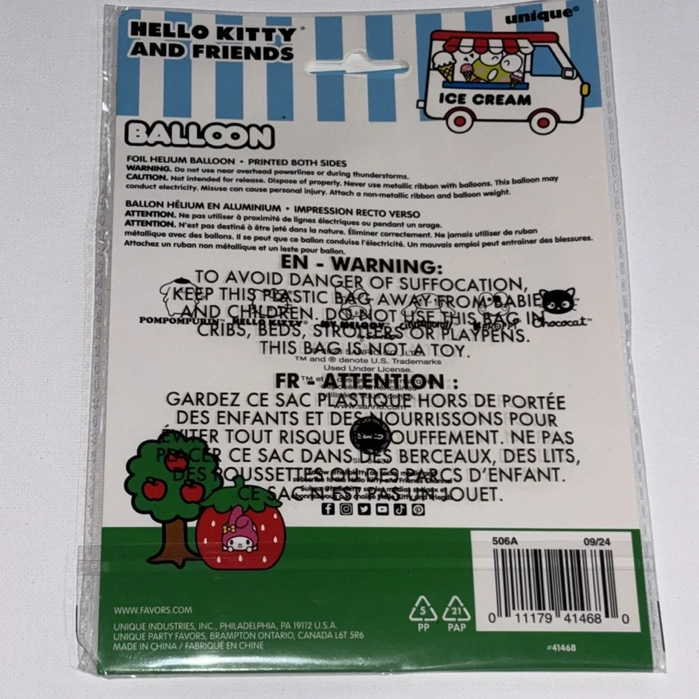Hello Kitty & Friends Round Mylar Balloon - (18